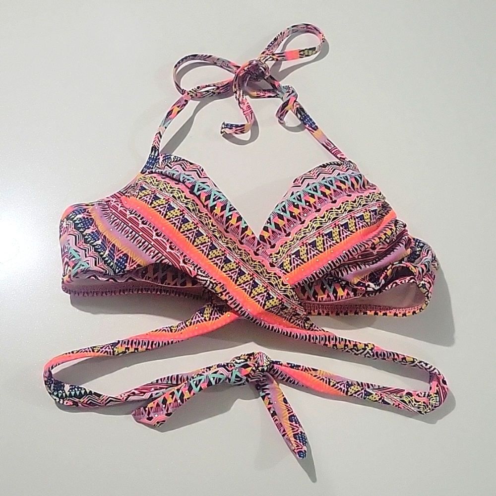 Victoria's Secret Pink Push-up Underwire Bikini Top Sz 34B